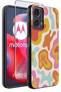 krainaGSM Etui do Motorola Moto G24 |G24 POWER |G04 |E14 WZORY |SILIKONOWE MATT SZKŁO 2