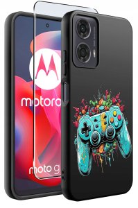 krainaGSM Etui do Motorola Moto G24 |G24 POWER |G04 |E14 WZORY |SILIKONOWE MATT SZKŁO 2