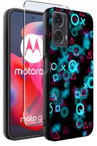 krainaGSM Etui do Motorola Moto G24 |G24 POWER |G04 |E14 WZORY |SILIKONOWE MATT szkło 2