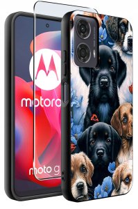 krainaGSM Etui do Motorola Moto G24 |G24 POWER |G04 |E14 WZORY |SILIKONOWE MATT SZKŁO 2