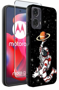 krainaGSM Etui do Motorola Moto G24 |G24 POWER |G04 |E14 WZORY |SILIKONOWE MATT SZKŁO 2