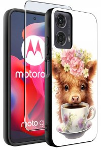 krainaGSM Etui do Motorola Moto G24 |G24 POWER |G04 |E14 WZORY |SILIKONOWE MATT SZKŁO 2