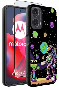 krainaGSM Etui do Motorola Moto G24 |G24 POWER |G04 |E14 WZORY |SILIKONOWE MATT SZKŁO 2