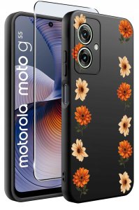 Etui do Motorola Moto G55 5G WZORY |SILIKONOWE MATT CASE + SZKŁO 9H 2
