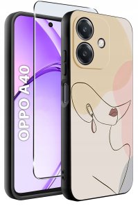 krainaGSM Etui do Oppo A40 | A40M | WZORY | SILIKONOWE MATT SZKŁO 9H 2