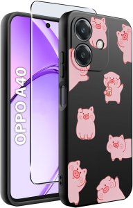 krainaGSM Etui do Oppo A40 | A40M | WZORY | SILIKONOWE MATT SZKŁO 9H 2