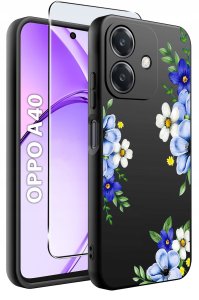 krainaGSM Etui do Oppo A40 | A40M | WZORY | SILIKONOWE MATT SZKŁO 9H 2