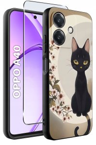 krainaGSM Etui do Oppo A40 | A40M | WZORY | SILIKONOWE MATT SZKŁO 9H 2