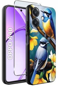 krainaGSM Etui do Oppo A40 | A40M | WZORY | SILIKONOWE MATT SZKŁO 9H 2