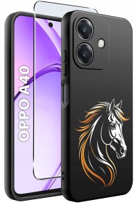 krainaGSM Etui do Oppo A40 | A40M | WZORY | SILIKONOWE MATT SZKŁO 9H 2