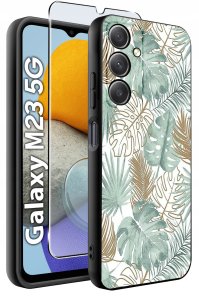 ETUI do Samsung Galaxy M23 5G WZORY |SILIKONOWE MATT CASE + SZKŁO 9H 2