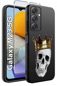 ETUI do Samsung Galaxy M23 5G WZORY |SILIKONOWE MATT CASE + SZKŁO 9H 2