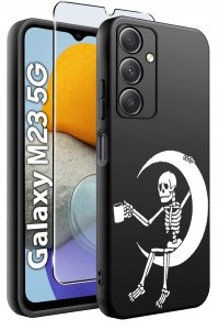 ETUI do Samsung Galaxy M23 5G WZORY |SILIKONOWE MATT CASE + SZKŁO 9H 2