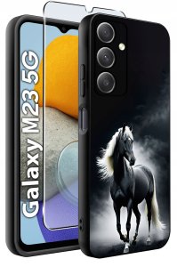 ETUI do Samsung Galaxy M23 5G WZORY |SILIKONOWE MATT CASE + SZKŁO 9H 2