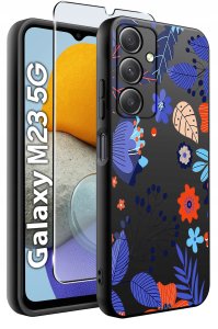 ETUI do Samsung Galaxy M23 5G WZORY |SILIKONOWE MATT CASE + SZKŁO 9H 2