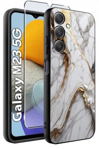 ETUI do Samsung Galaxy M23 5G WZORY |SILIKONOWE MATT CASE + SZKŁO 9H 2