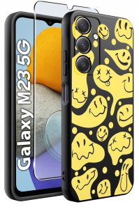 ETUI do Samsung Galaxy M23 5G WZORY |SILIKONOWE MATT CASE + SZKŁO 9H 2
