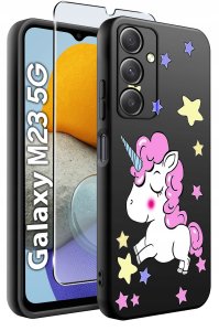 ETUI do Samsung Galaxy M23 5G WZORY |SILIKONOWE MATT CASE + SZKŁO 9H 2