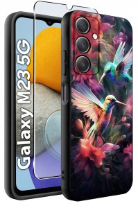 ETUI do Samsung Galaxy M23 5G WZORY |SILIKONOWE MATT CASE + SZKŁO 9H 2