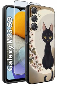 ETUI do Samsung Galaxy M23 5G WZORY |SILIKONOWE MATT CASE + SZKŁO 9H 2