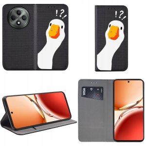krainaGSM Etui do Oppo Reno 12 F 5G | 12 FS 5G MAGNET WZORY CASE PORTFEL + SZKŁO 9H 2