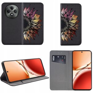 krainaGSM Etui do Oppo Reno 12 F 5G | 12 FS 5G MAGNET WZORY CASE PORTFEL + SZKŁO 9H 2