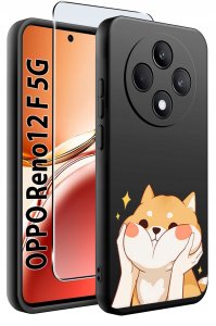 krainaGSM Etui do Oppo Reno 12 F 5G | 12 FS 5G SILIKONOWE MATT CASE + SZKŁO 9H 2