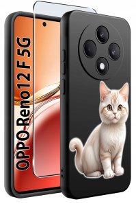 Etui do Oppo Reno 12 F 5G | 12 FS 5G WZORY |SILIKONOWE MATT CASE + SZKŁO 9H 2