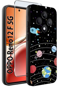 Etui do Oppo Reno 12 F 5G | 12 FS 5G WZORY |SILIKONOWE MATT CASE + SZKŁO 9H 2