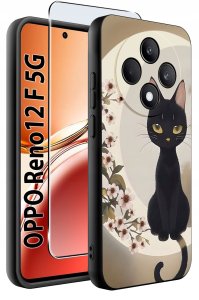 Etui do Oppo Reno 12 F 5G | 12 FS 5G WZORY |SILIKONOWE MATT CASE + SZKŁO 9H 2