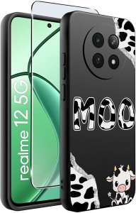 Etui do Realme 12 5G | 12x 5G WZORY |SILIKONOWE MATT CASE + SZKŁO 9H 2