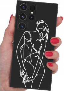 ETUI do Samsung Galaxy S25 Ultra WZORY | SILIKONOWE MATT CASE + SZKŁO 9H 2