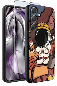 krainaGSM ETUI do Samsung S25+ Plus | wzory | SILIKONOWE MATT CASE + SZKŁO 9H 2