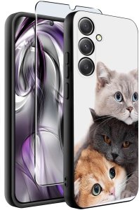 krainaGSM ETUI do Samsung S25+ Plus | WZORY | SILIKONOWE MATT CASE + SZKŁO 9H 2