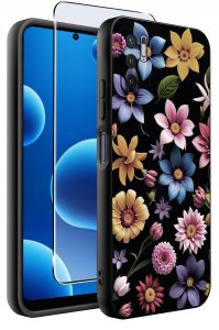 ETUI do Xiaomi Redmi Note 10 5G | WZORY | SILIKONOWE MATT CASE + SZKŁO 9H 2