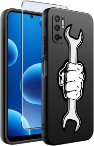 ETUI do Xiaomi Redmi Note 10 5G | WZORY | SILIKONOWE MATT CASE + SZKŁO 9H 2