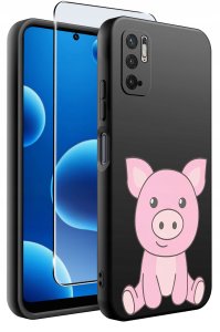 ETUI do Xiaomi Redmi Note 10 5G | WZORY | SILIKONOWE MATT CASE + SZKŁO 9H 2