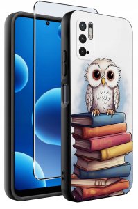 ETUI do Xiaomi Redmi Note 10 5G | WZORY | SILIKONOWE MATT CASE + SZKŁO 9H 2