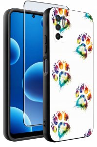 ETUI do Xiaomi Redmi Note 10 5G | WZORY | SILIKONOWE MATT CASE + SZKŁO 9H 2
