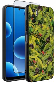 ETUI do Xiaomi Redmi Note 10 5G | WZORY | SILIKONOWE MATT CASE + SZKŁO 9H 2