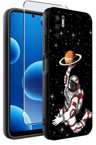 ETUI do Xiaomi Redmi Note 10 5G | WZORY | SILIKONOWE MATT CASE + SZKŁO 9H 2