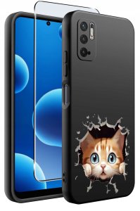 ETUI do Xiaomi Redmi Note 10 5G | WZORY | SILIKONOWE MATT CASE + SZKŁO 9H 2