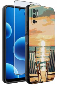 krainaGSM ETUI do Xiaomi Redmi Note 10 5G SILIKONOWE MATT CASE + SZKŁO 9H 2