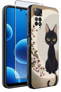 krainaGSM ETUI do Xiaomi Redmi Note 11 Pro SILIKONOWE MATT CASE + SZKŁO 9H 2
