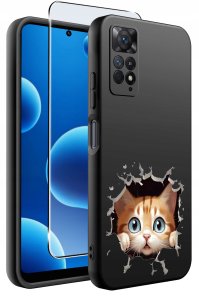 krainaGSM ETUI do Xiaomi Redmi Note 11 Pro SILIKONOWE MATT CASE + SZKŁO 9H 2