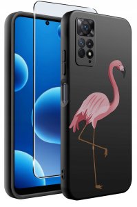 krainaGSM ETUI do Xiaomi Redmi Note 11 Pro | WZORY | SILIKONOWE MATT CASE + SZKŁO 9H 2