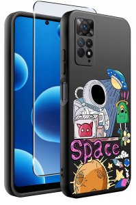 krainaGSM ETUI do Xiaomi Redmi Note 11 Pro | WZORY | SILIKONOWE MATT CASE + SZKŁO 9H 2
