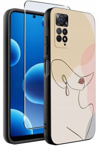 krainaGSM ETUI do Xiaomi Redmi Note 11 Pro | WZORY | SILIKONOWE MATT CASE + SZKŁO 9H 2