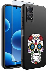 krainaGSM ETUI do Xiaomi Redmi Note 11 Pro | WZORY | SILIKONOWE MATT CASE + SZKŁO 9H 2