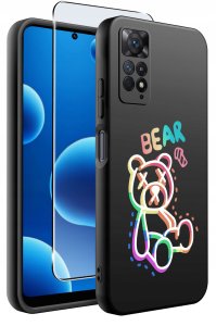 krainaGSM ETUI do Xiaomi Redmi Note 11 Pro | WZORY | SILIKONOWE MATT CASE + SZKŁO 9H 2